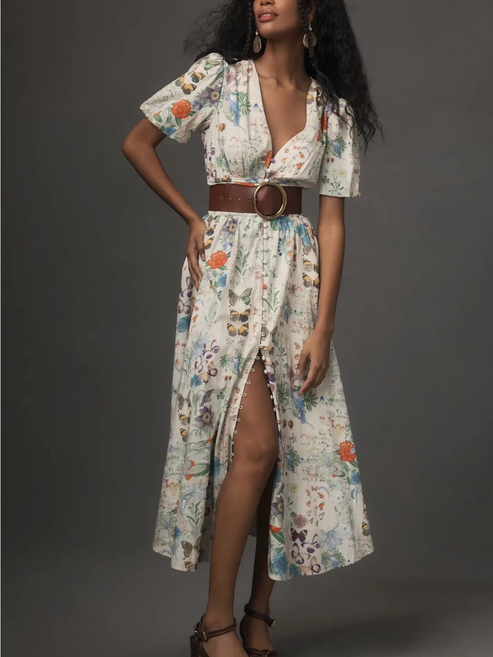 Anthropologie The Katerina Button-Front Dress